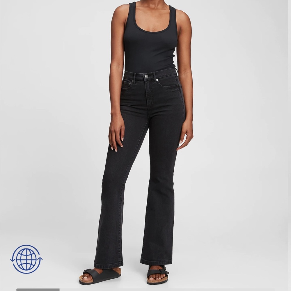 Gap High Rise 70s Flare Jeans with Washwell